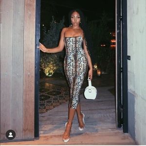 Snake skin print dress